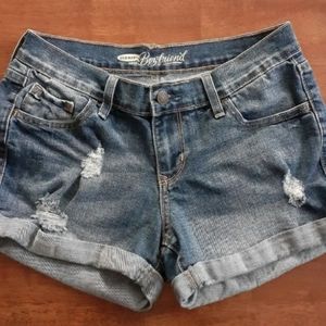 Old Navy Blue Distressed Jean Shorts